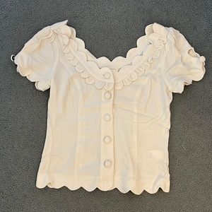 Maeve - Anthropologie Scalloped Top